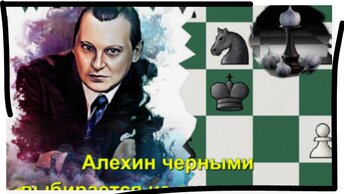 Позиционное переигрывание от Александра Алехина - играет черным цветом против Макса Эйве в Амстердаме, 1937, 0-1 (партия №21, индийская з-та