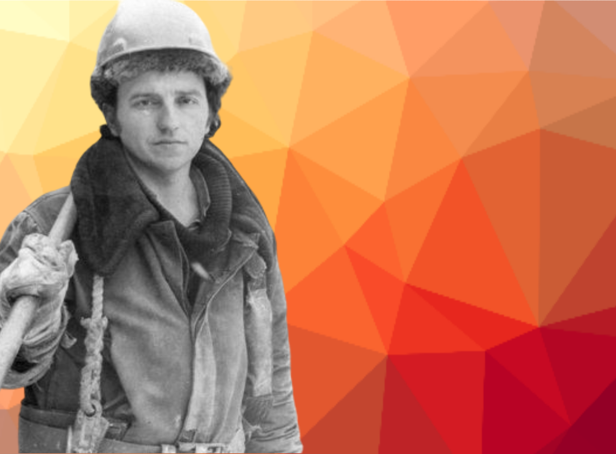 Монтажник Владимир Шахрин в начале 80-х. 