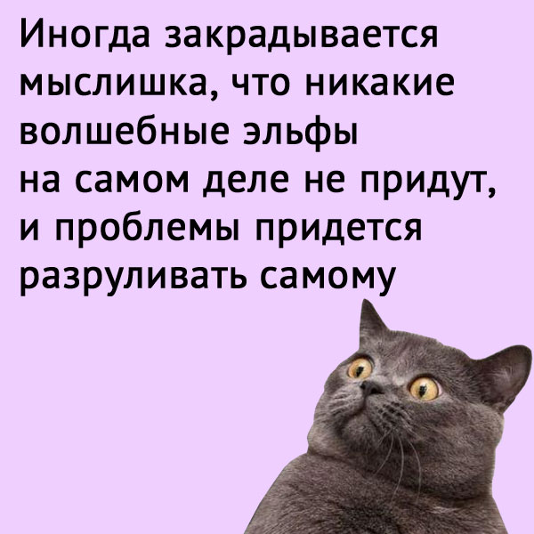 Волшебные эльфы не придут.