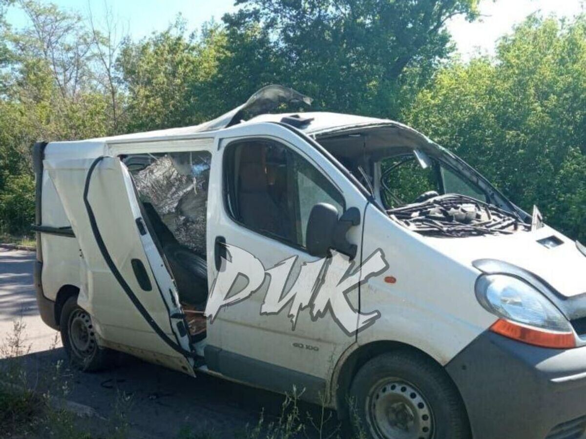    Последствия атаки БПЛА в поселке Гольмовский в ДНР© Фото : Приходько РИК/Telegram