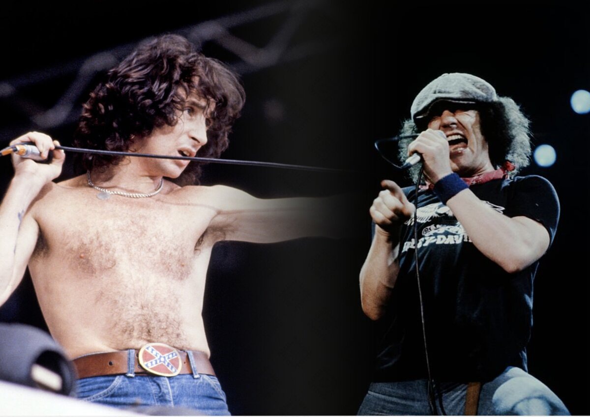 Бон Скотт и Брайан Джонсон