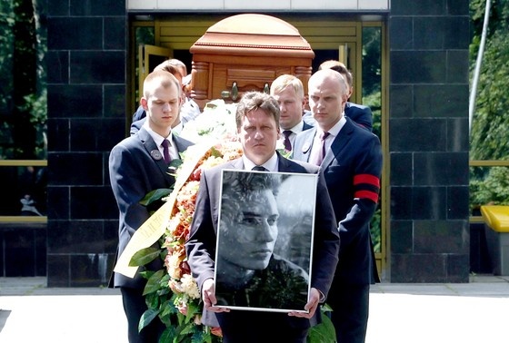    Церемония прощания в Москве с военным фотокорреспондентом NEWS.ru Никитой Цицаги, погибшим при атаке ВСУ под Угледаром