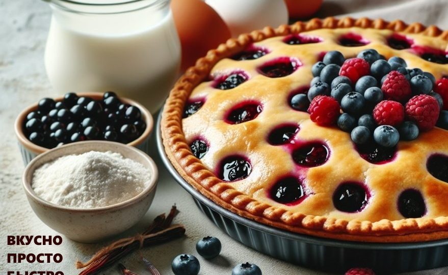 Нереально вкусный пирог с ягодами. Просто и быстро