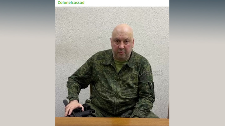 СУРОВИКИН ОБРАЩАЕТСЯ К БОЙЦАМ "ВАГНЕРА". СКРИНШОТ С ТГ-КАНАЛА COLONELCASSAD