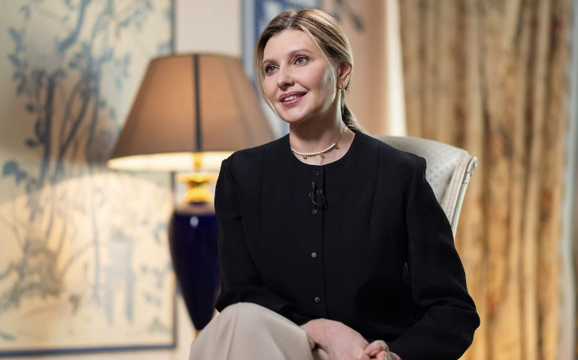 Елена Зеленская дала интервью The Telegraph в Администрации Президента в Киеве © The Telegraph