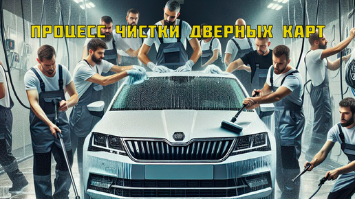 Skoda Octavia. Показываю процесс химчистки дверных карт.