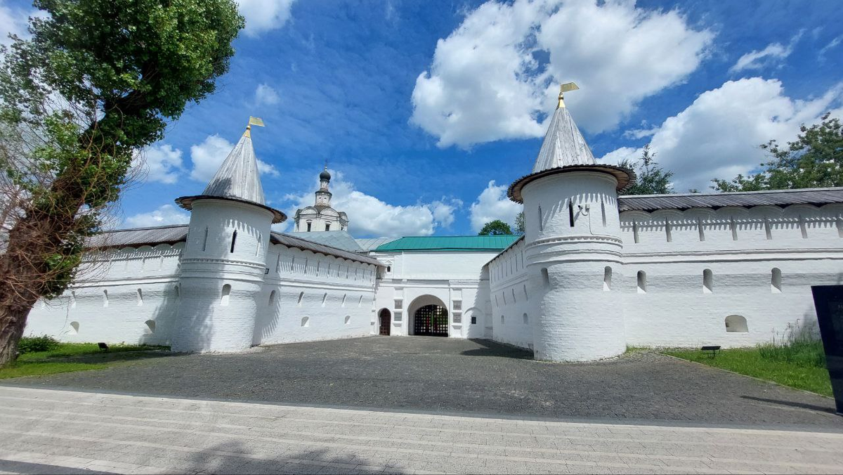 Андроников монастырь, белокаменные стены, фото автора, июнь 2024г.