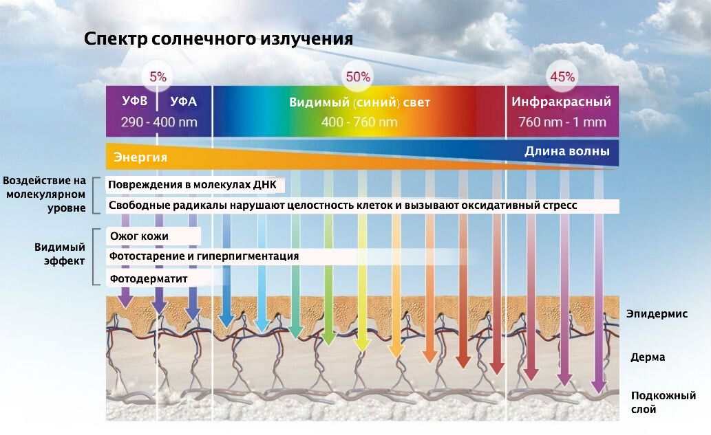 Фото 1. Слайд с одного из сайтов, в нем есть ошибка в диапазоне синего света. Фотография из открытых источников.