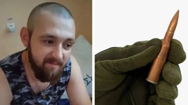 Командир подразделения недосчитался одного бойца и, когда нашёл его, понял, что произошло чудо. Кадр из видео © Telegram / boriskorchevnikov