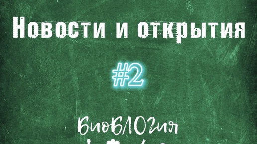 Новости и открытия #2. БиоБЛОгия.