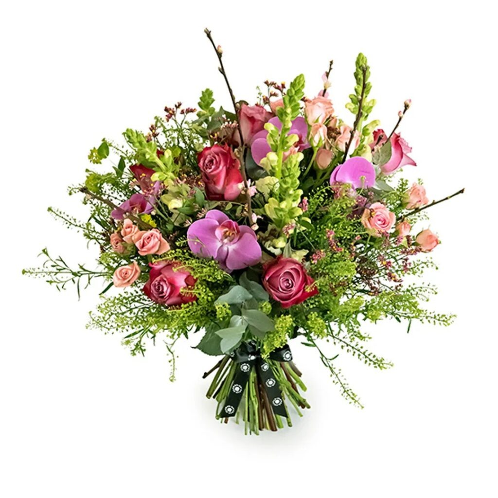   Букет их орхидей, роз и орнитогалумов «Динара» от AzaliaNow