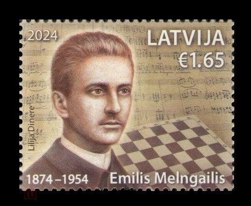 Мелнгайлис на марке Почты Латвии © Latvijas Pasts