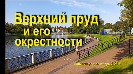 Верхний пруд и его окрестности Калининград, сентябрь 2023 г.