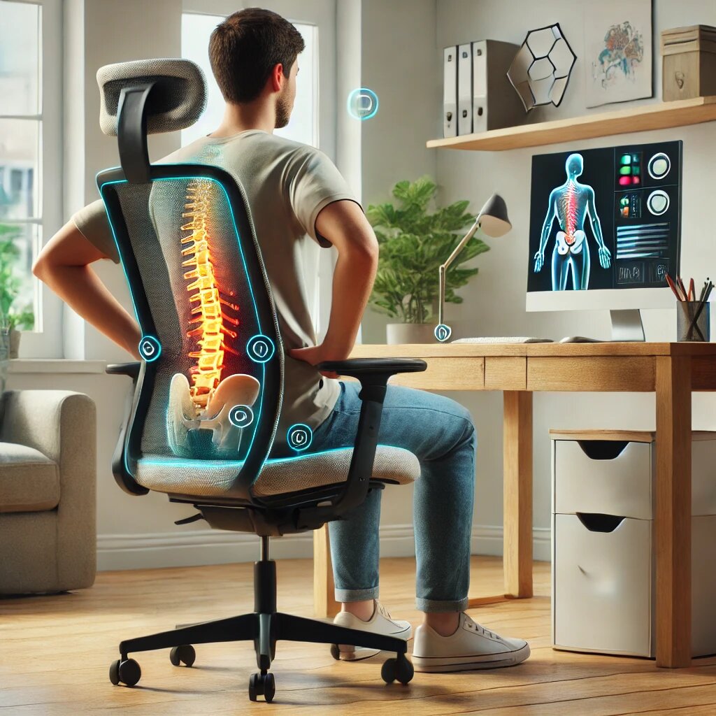 Эргономичный дизайн - правильная поддержка спины и регулировка стула.