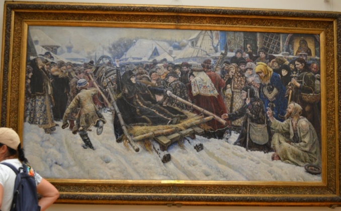 Москва. Государственная Третьяковская галерея. Василий Суриков. "Боярыня Морозова" 1884 - 1887 гг. Фото автора 