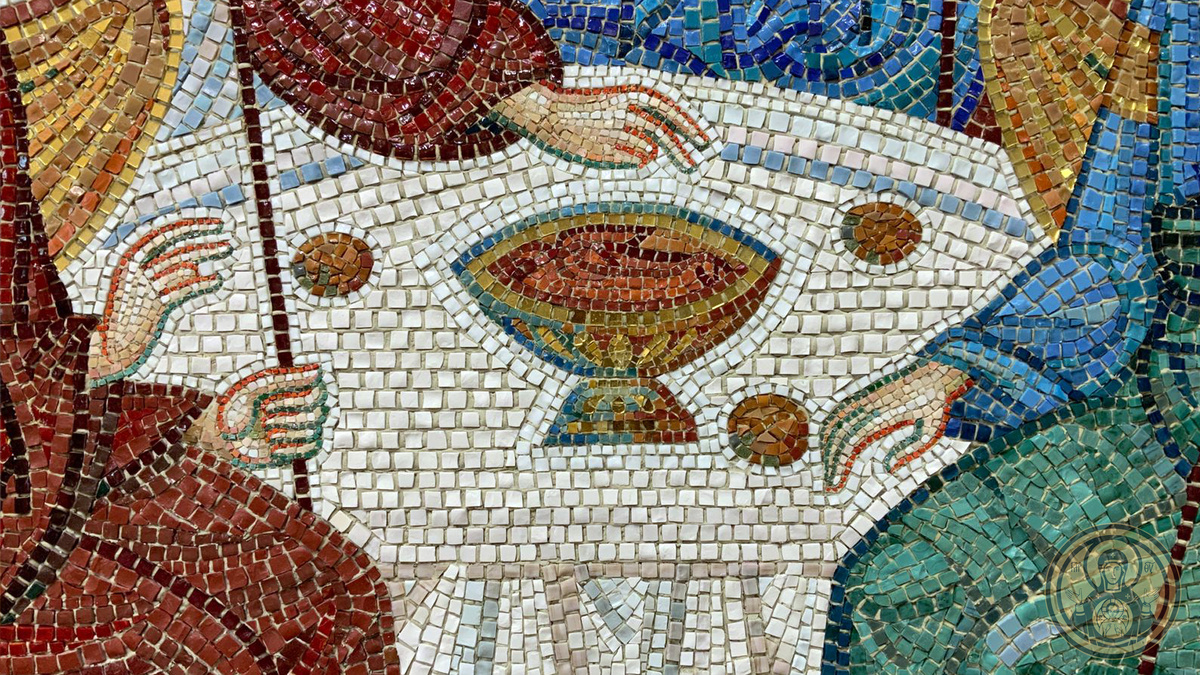 Фрагмент мозаичной иконы