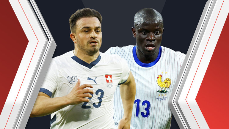    Джердан Шакири и Нголо Канте. Reuters