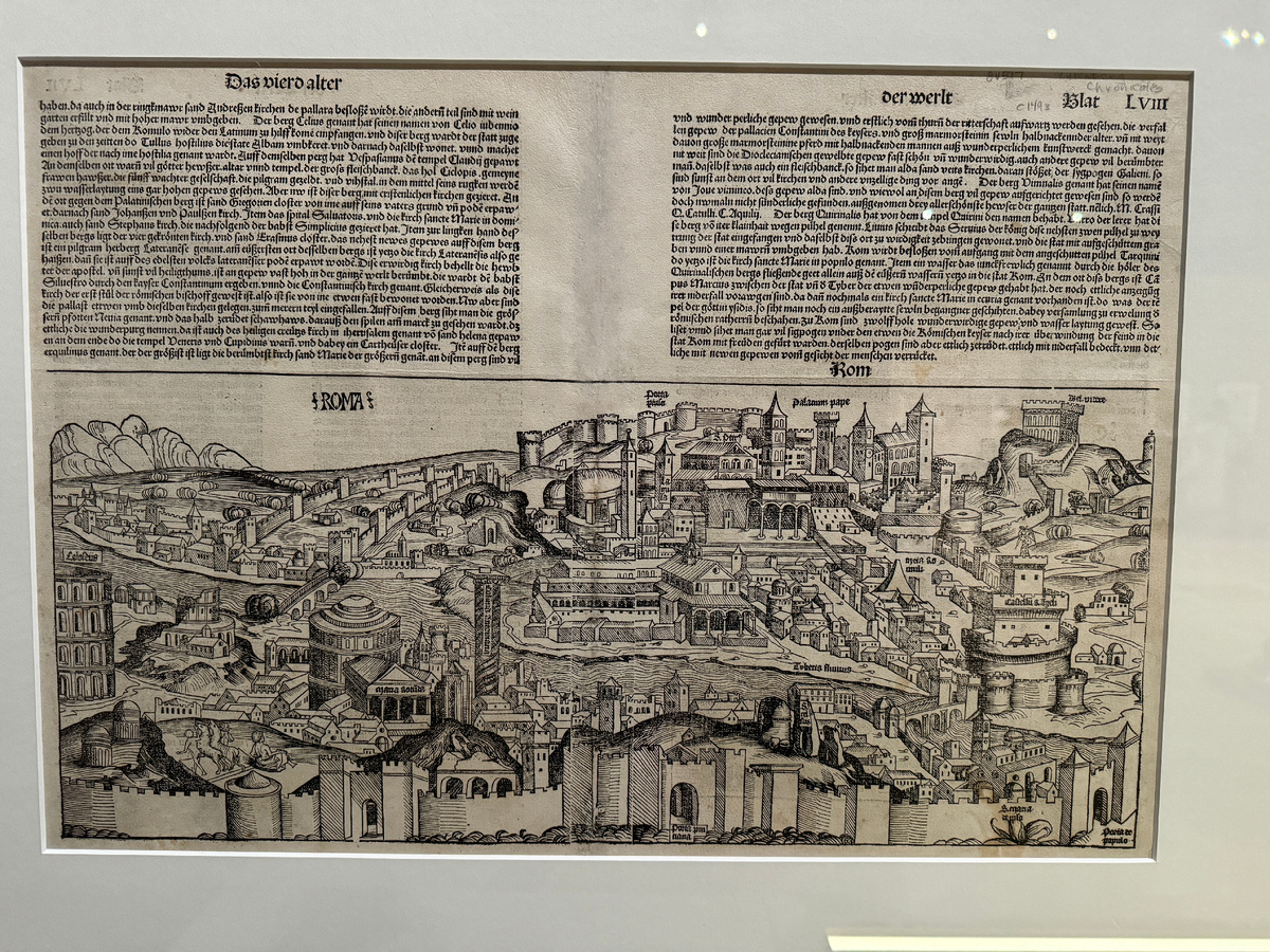 Михаэль Вольгемут (1434-1519) по оригиналу Вильгельма Плейденвурфа (около 1460-1494) (?)
Рим. 1493
Иллюстрация из т.н. «Всемирной хроники» (Weltchronik) Хартмана Шеделя Ксилография
Собрание М.Б. Атаянца