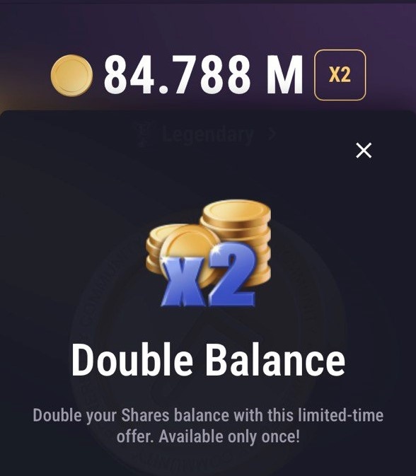 Акция с удвоением баланса