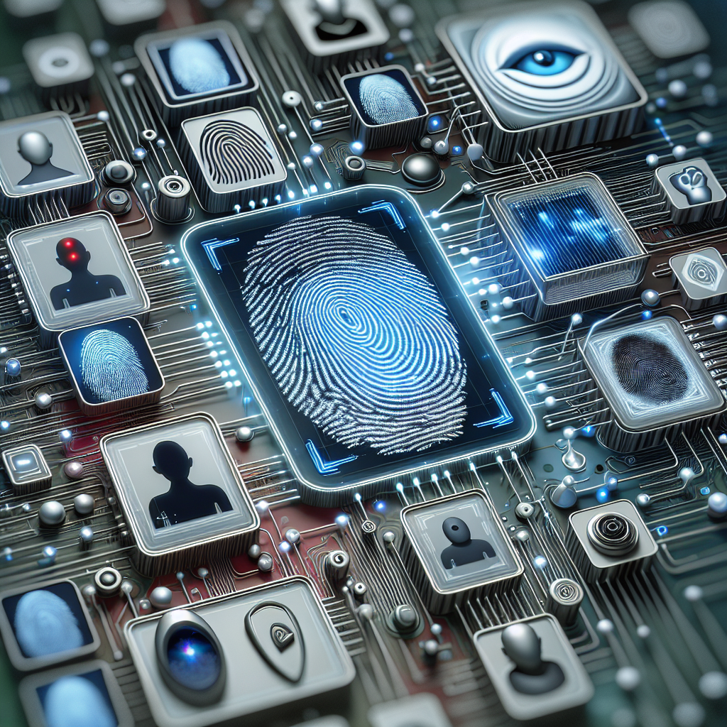 Виджеты различных типов биометрической аутентификации, отпечатки пальцев, распознавание лица, сканирование радужки,