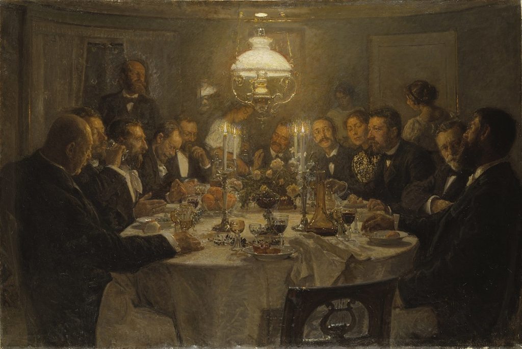 Вигго Йохансен, "Собрание художников", 1903 год, Национальный музей Стокгольма, Стокгольм, Швеция.