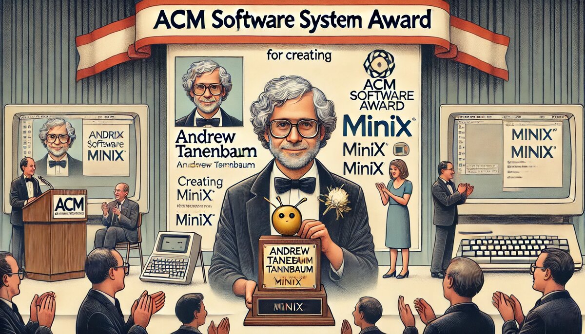 Эндрю Таненбаум стал обладателем премии премии ACM Software System Award,  ежегодно присуждаемой Ассоциацией вычислительной техники (ACM),  наиболее авторитетной международной организацией в области