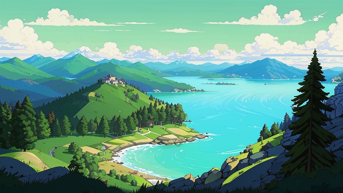 Так видит природу Балканского полуострова нейросеть Kandinsky 3.1