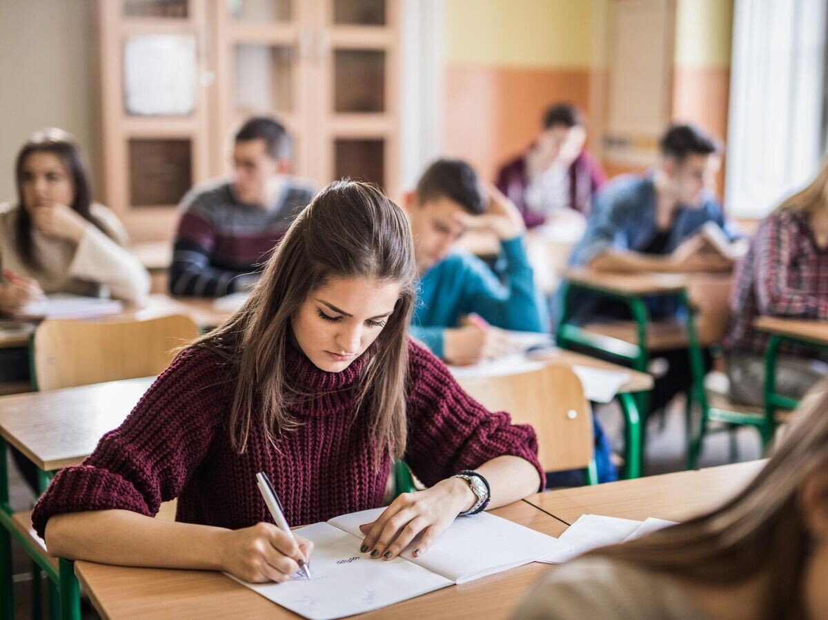    Старшеклассники во время занятий© iStock.com / skynesher
