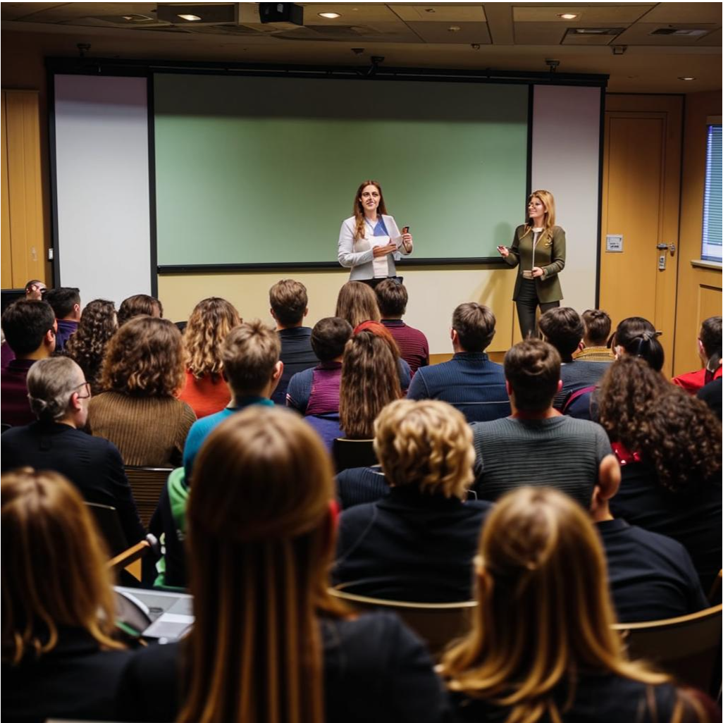 Выступление с чтением  лекции  для публики