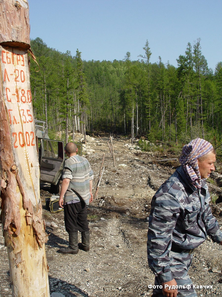 С правой стороны, встречается еще один ручей по всем параметрам подходящий для разведки. На нём обнаружили буровые линии. 