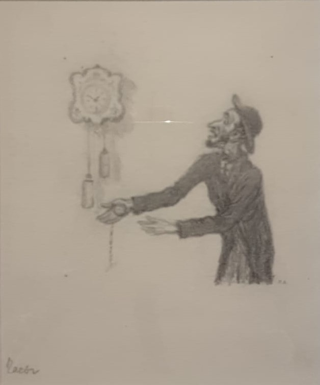 Натан Альтман. Иллюстрация к рассказу Шолом-Алейхема "C ярмарки". 1948. бумага, карандаш