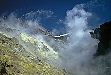 Кратер Авачинского вулкана. Фото 1993 года