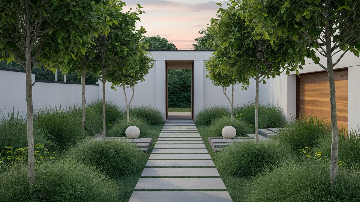 Участок в минималистичном стиле.