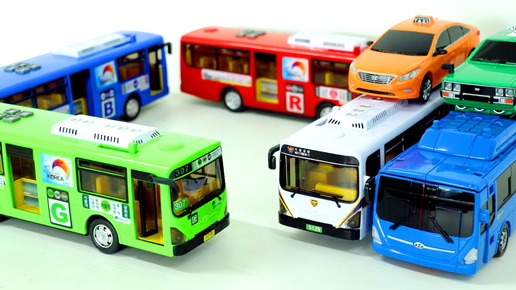 Трансформеры Автобусы и Машины Такси Игрушки для Детей Мультики про Машинки Роботы