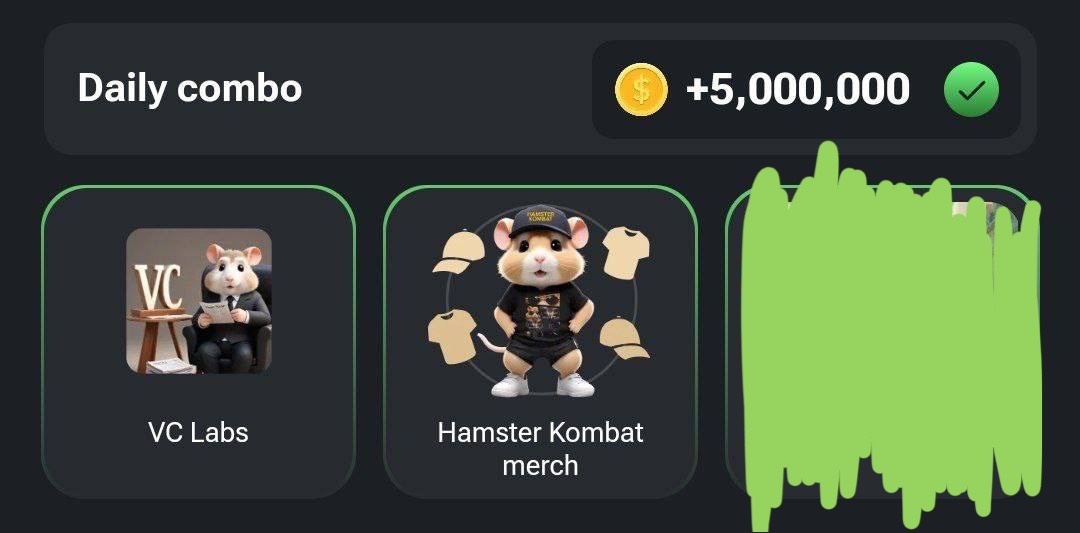 Hamster kombat комбо 09.06 2024