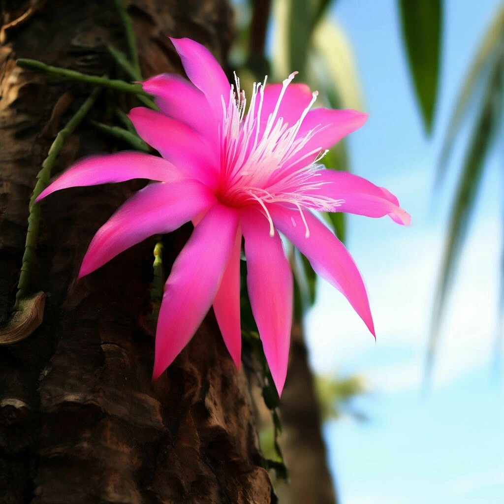 Декабрист на пальме. Сгенерировано в Шедеврум.