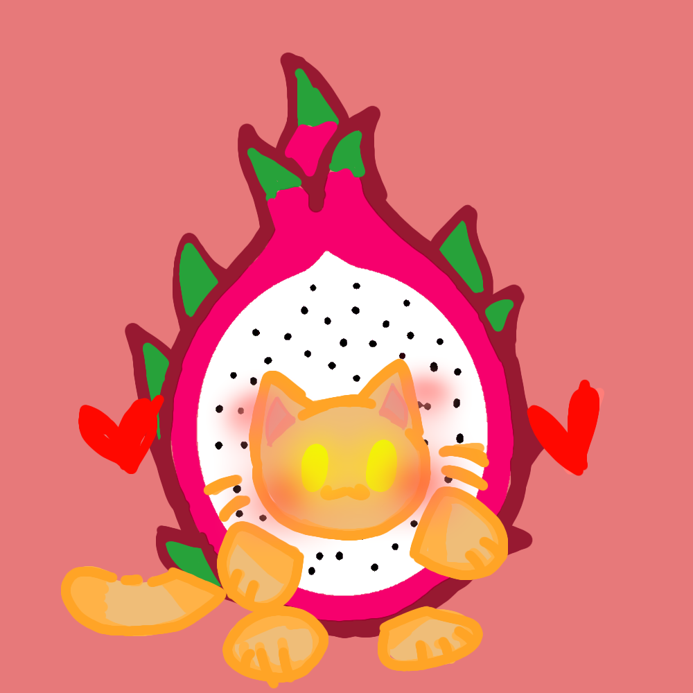 Надо нарисовать его, или котика в другом фрукте. 