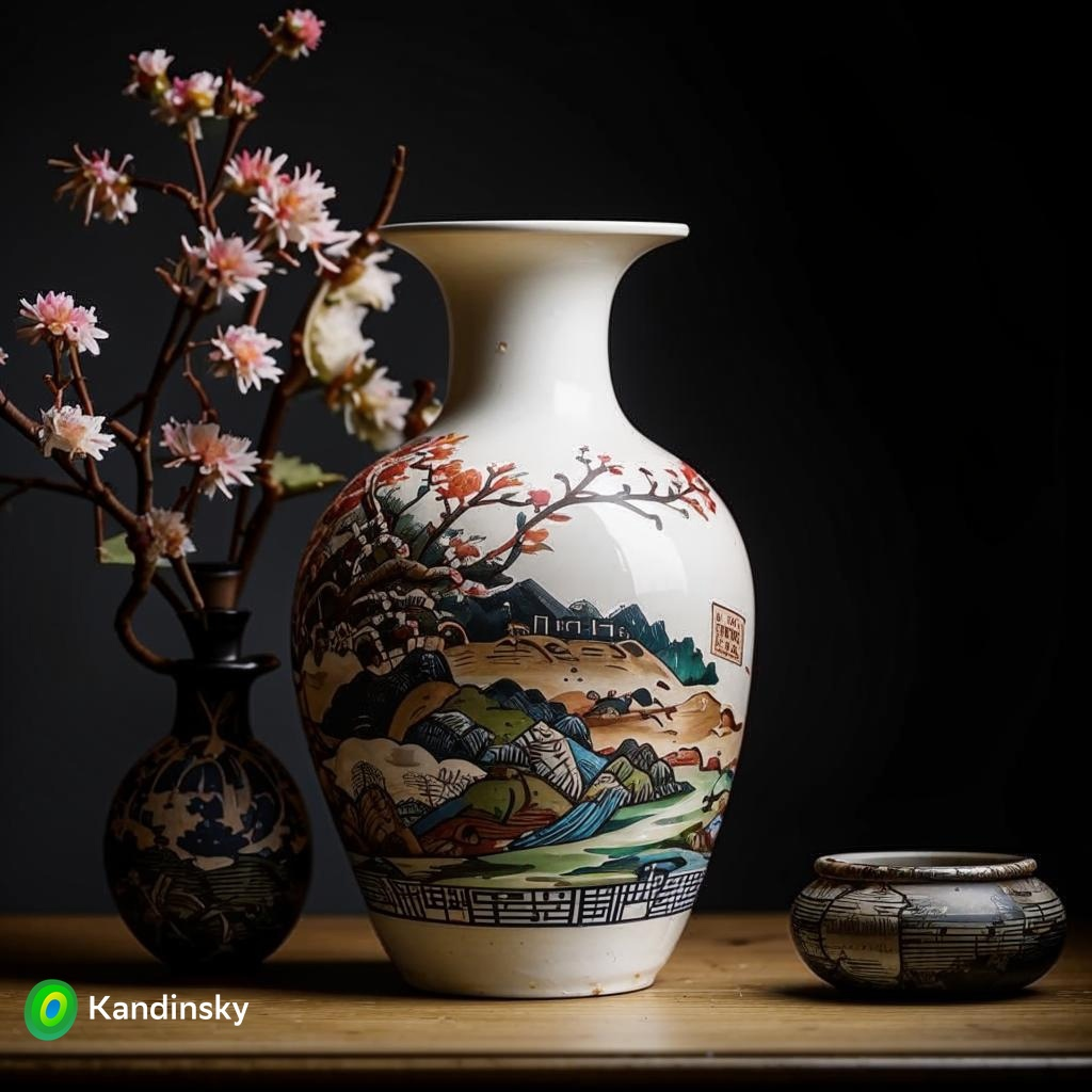 Национальные мотивы в керамике, созданной нейросетью