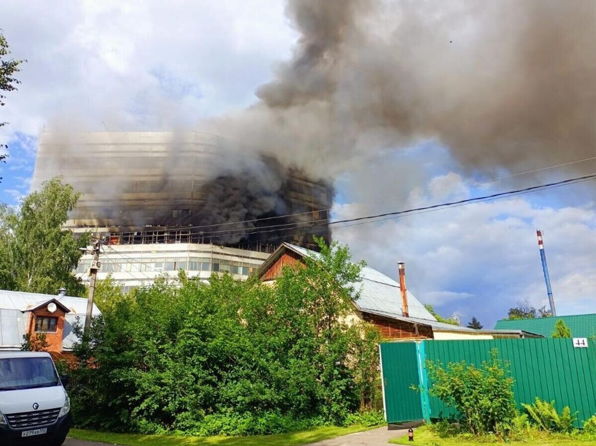    Пожар в подмосковном Фрязино© РИА Новости