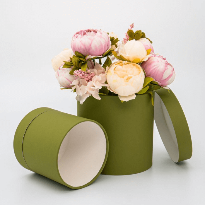 Набор коробок 3в1 цилиндр завальц.край, без крышки, хаки