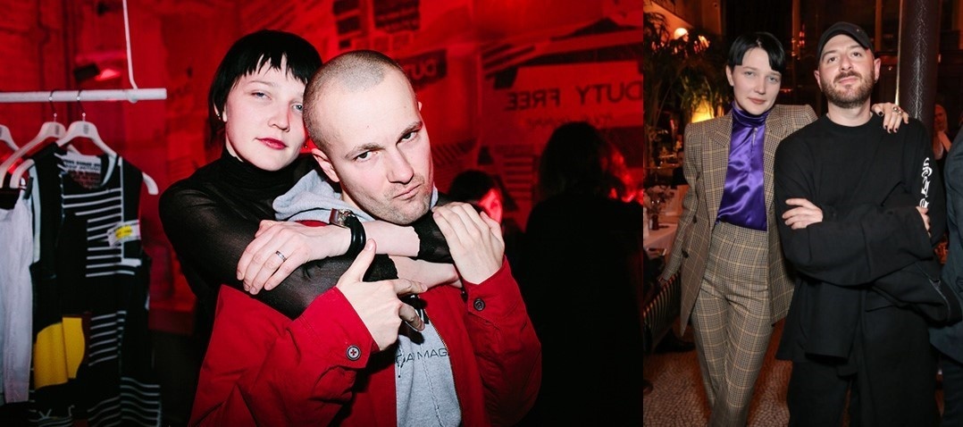 Лотта с Гошей Рубчинским и Демной Гвасалия