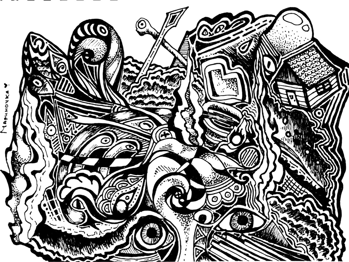 Дудл Маринетт Мортем Загадочный дом