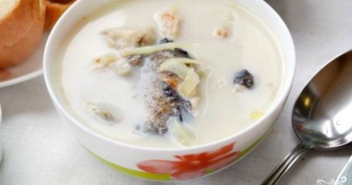 Молочный суп с рыбой