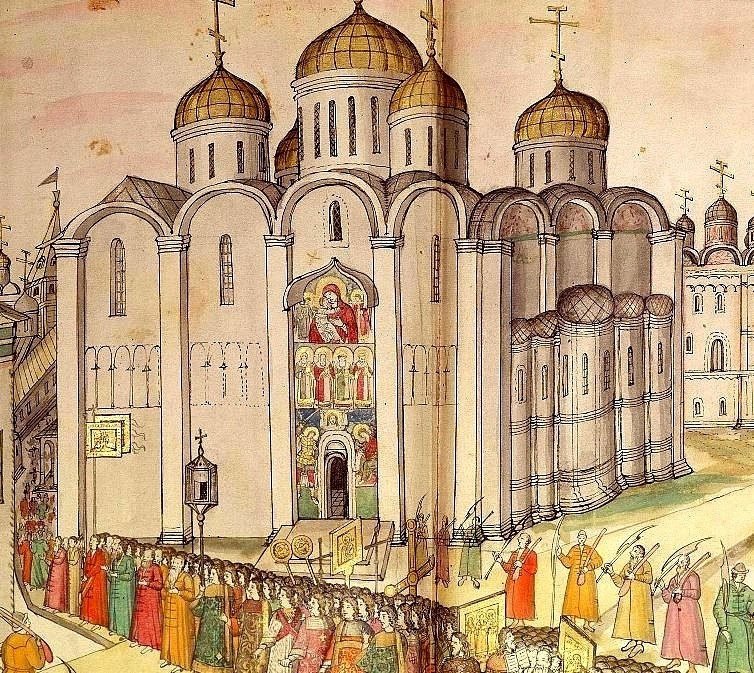 Успенский собор в Москве. Коронационный альбом Михаила Фёдоровича (XVII век)