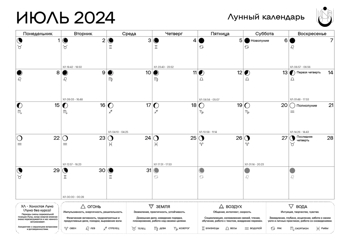 Лунный календарь 2024 mirkosmosa