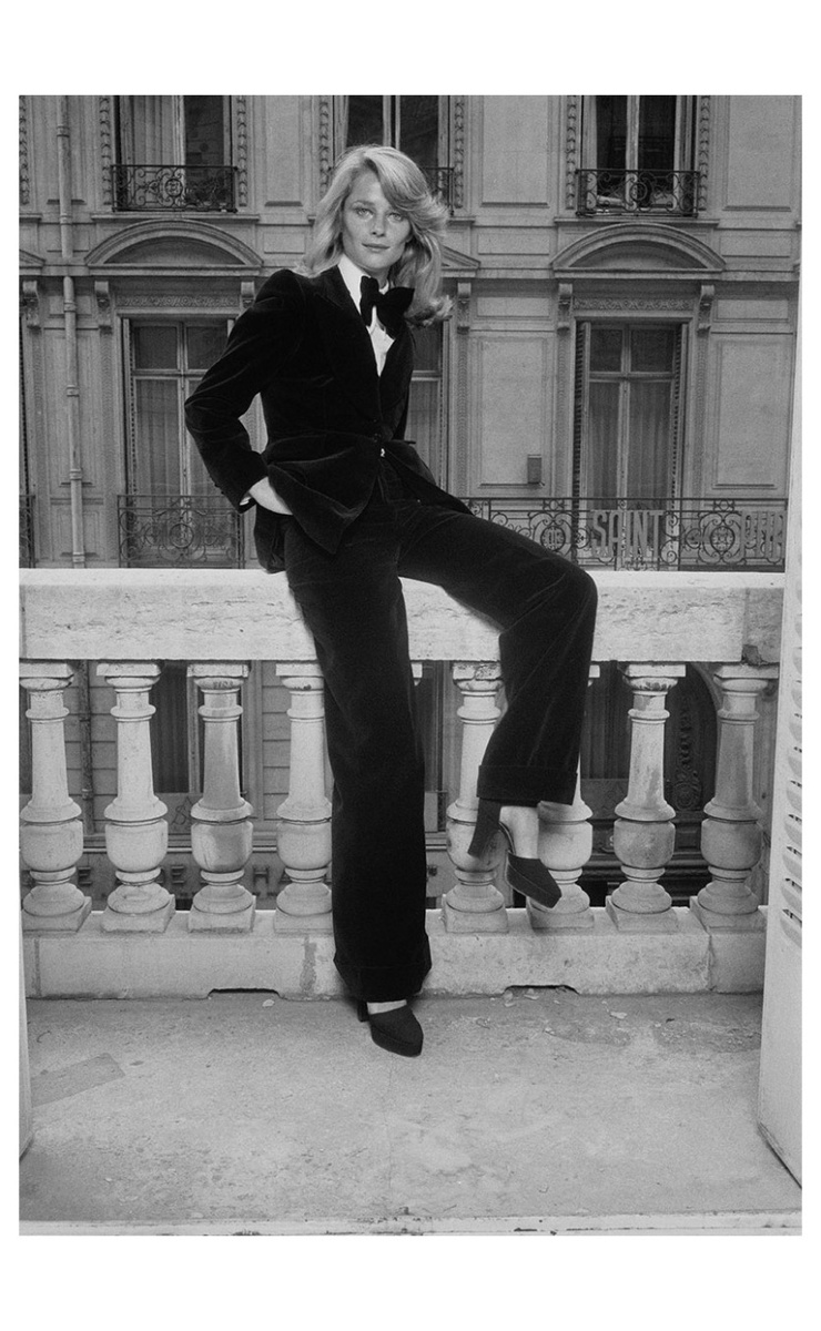 Charlotte Rampling974, YsL “Le Smoking” Photo Alain Dejean