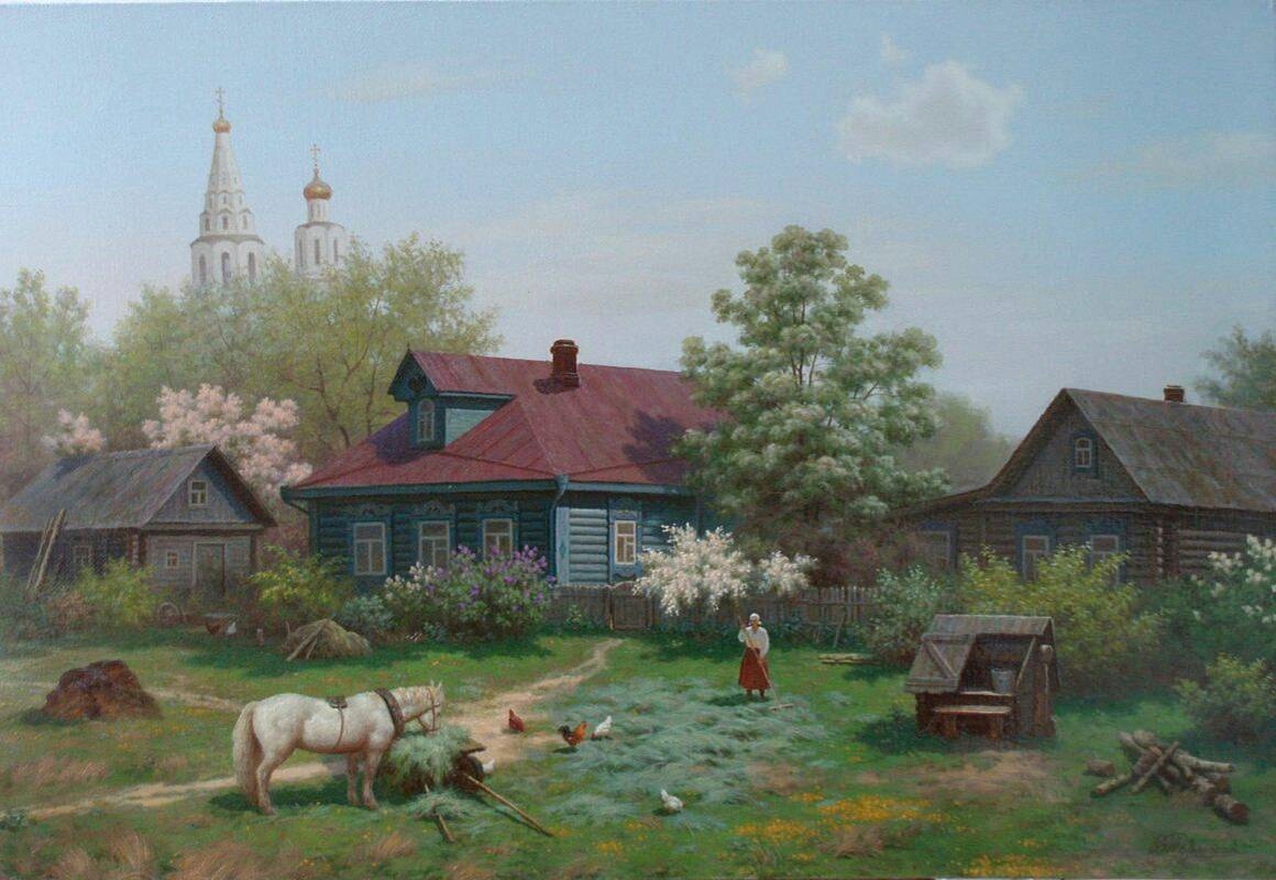 Духо-скрепный сельский пейзаж