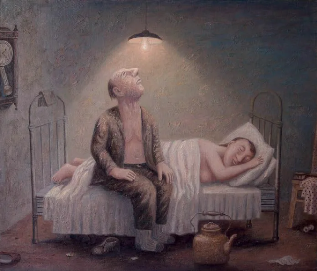 Художник Владимир Любаров. Наверняка в браке эти двое, нагружены ипотекой и кредитами, и совместными детьми.