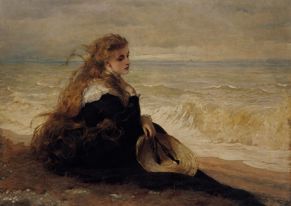 «On the seashore», 1879, George Elgar Hicks (1824 - 1914)