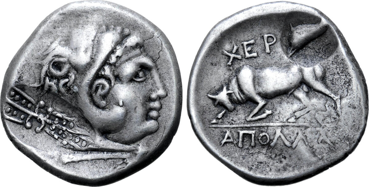 Серебряная драхма Херсонеса Таврического, III век до н. э.